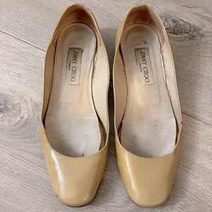 Jimmy choo classic tan patent flats size 36